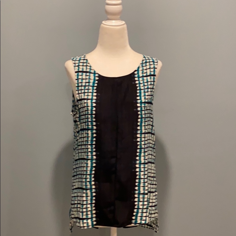 Parker teal green & black open back top x-small